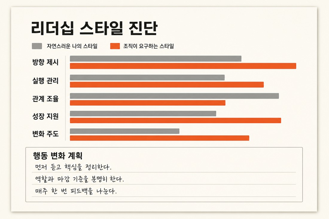 리더십 스타일 진단 산출물 예시