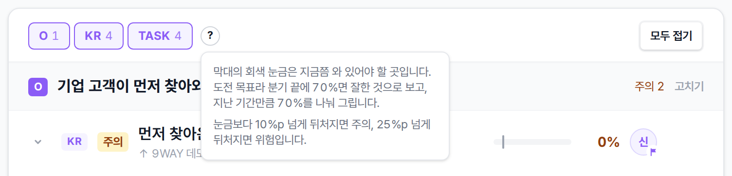 도구 줄의 ? 에 마우스를 올리면 뜨는 눈금 · 상태 설명